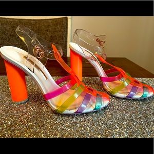 Sophia Webster multi color jelly heels